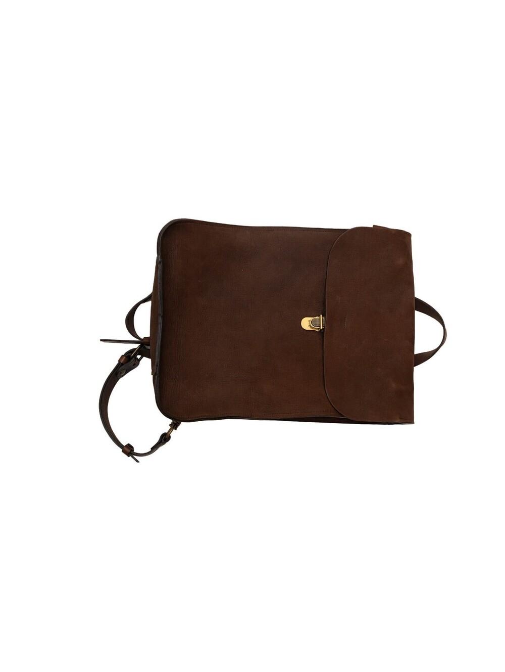 Bleu de Chauffe Arlo Large Leather Backpack Dark Brown